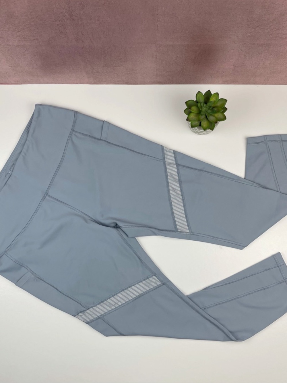 Ray Pose Gray Stretch Workout Athletic Leggings Women Size XL Extra Large
